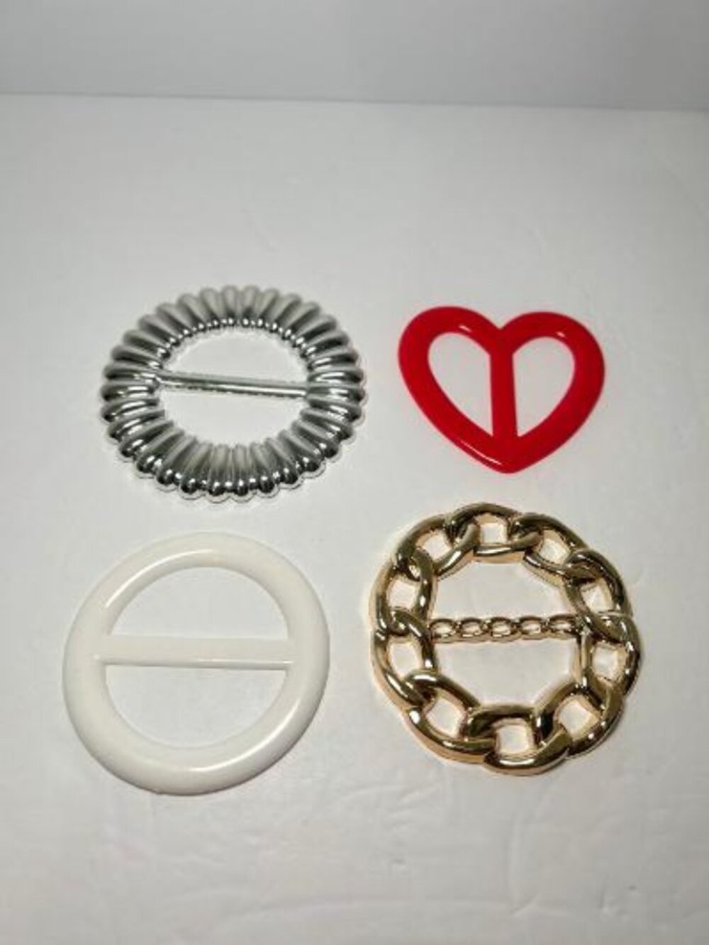 4 Pcs Scarf Ring And Slides For Scarves Scarf Rings Clip Pin T Shirt Ties Clip